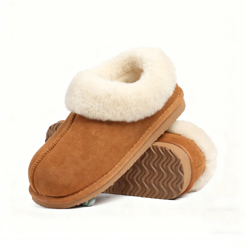 Shevalues Winter-Plüschfutter-Hausschuhe für Damen, rutschfeste Hausschuhe mit flachem Boden, flauschige, warme, gemütliche Outdoor-Damen-Baumwollschuhe – Detail 19