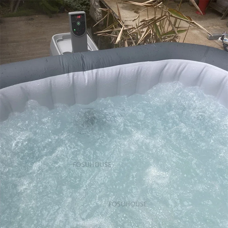 Description Picture 3 of itemModern Constant Temperature Heating Bathtub Athroom Fixture Whirlpool Inflatable Bathtubs Household Outdoor Seat Bath Adults