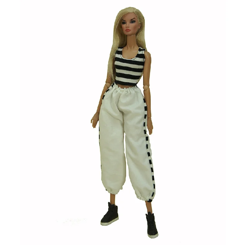 Mehrgelenkige Puppenkleidung, modisches Hosen-Set, 30 cm, Puppen-Outfit-Zubehör, trendige Puppenkleidung, Anzug für BJD-Puppen – Detail 29