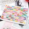100Pairs Flower Women'S Earrings Set Assorted Styles Polymer Clay Earrings Lot for Kids Fashion Jewelry Gift 3