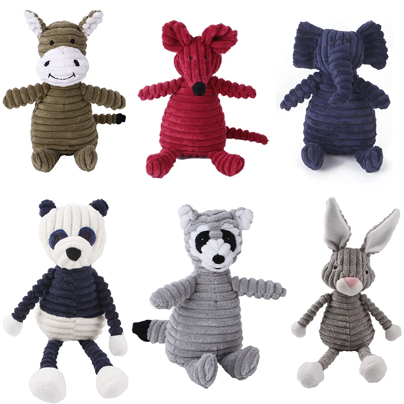 Peluche Éléphant - Bon Ton Toys - 23cm - Velours côtelé - Gris