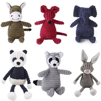 Plush Dog Toys Corduroy for Small Medium Dogs Animal Dog Squeaky Toy Bite Resistant Chew Toy Molar Teeth Cleaning Puppy Toys 1