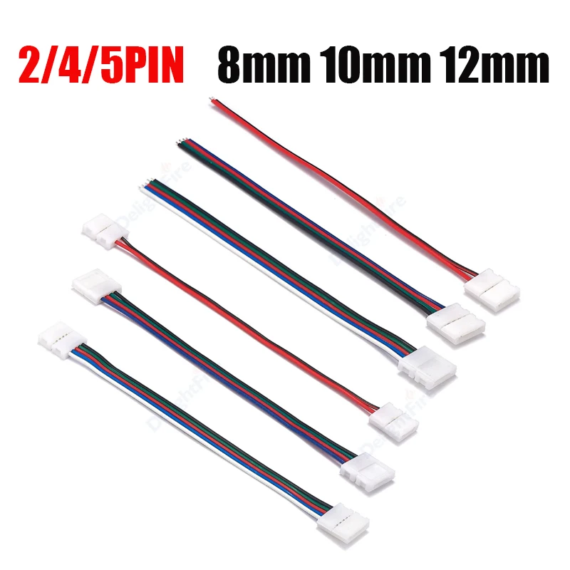 Trooplex Lot De 5 Connecteurs à 5 Broches De 12 Mm Pour Bande LED