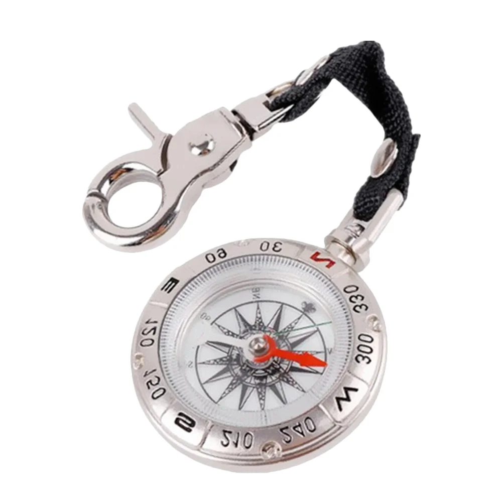 

Key Chain Compass Travel Mini Wallet Keychain Metal Cloth Strip Portable Pocket