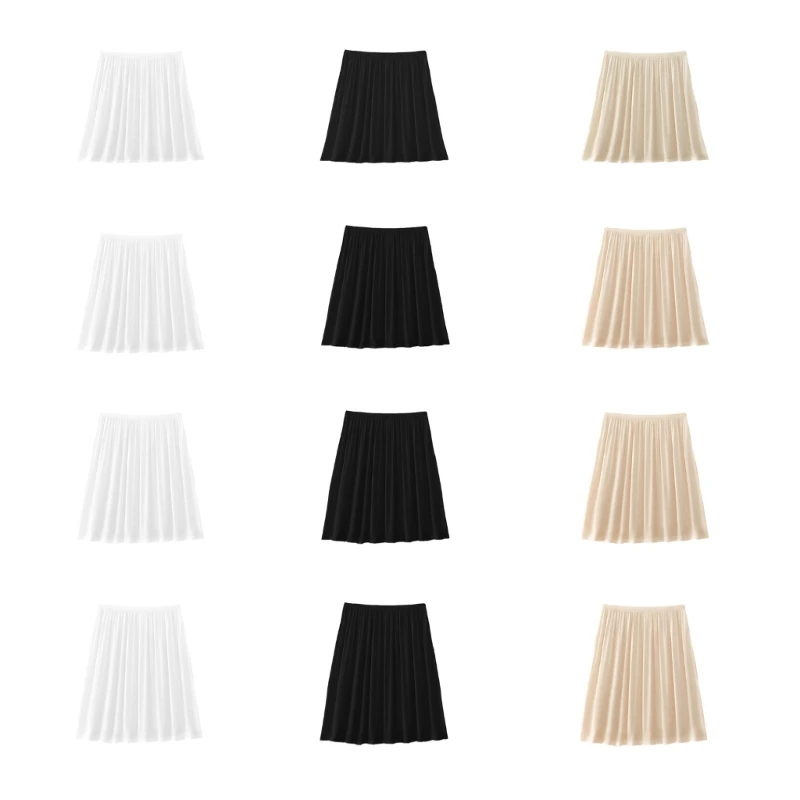 

Half Slip for Women Under Dresses Elastic Waistband Short Half Slips Underskirt Black/White/Skin Color Sexy Waist Slip Dropship