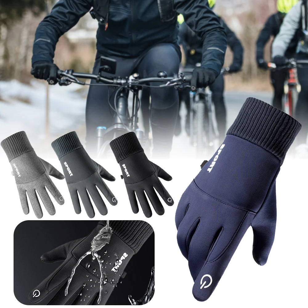 Winter gloves waterproof thermal touch panel mens ladies windproof warm gloves cold weather flexible lightweight