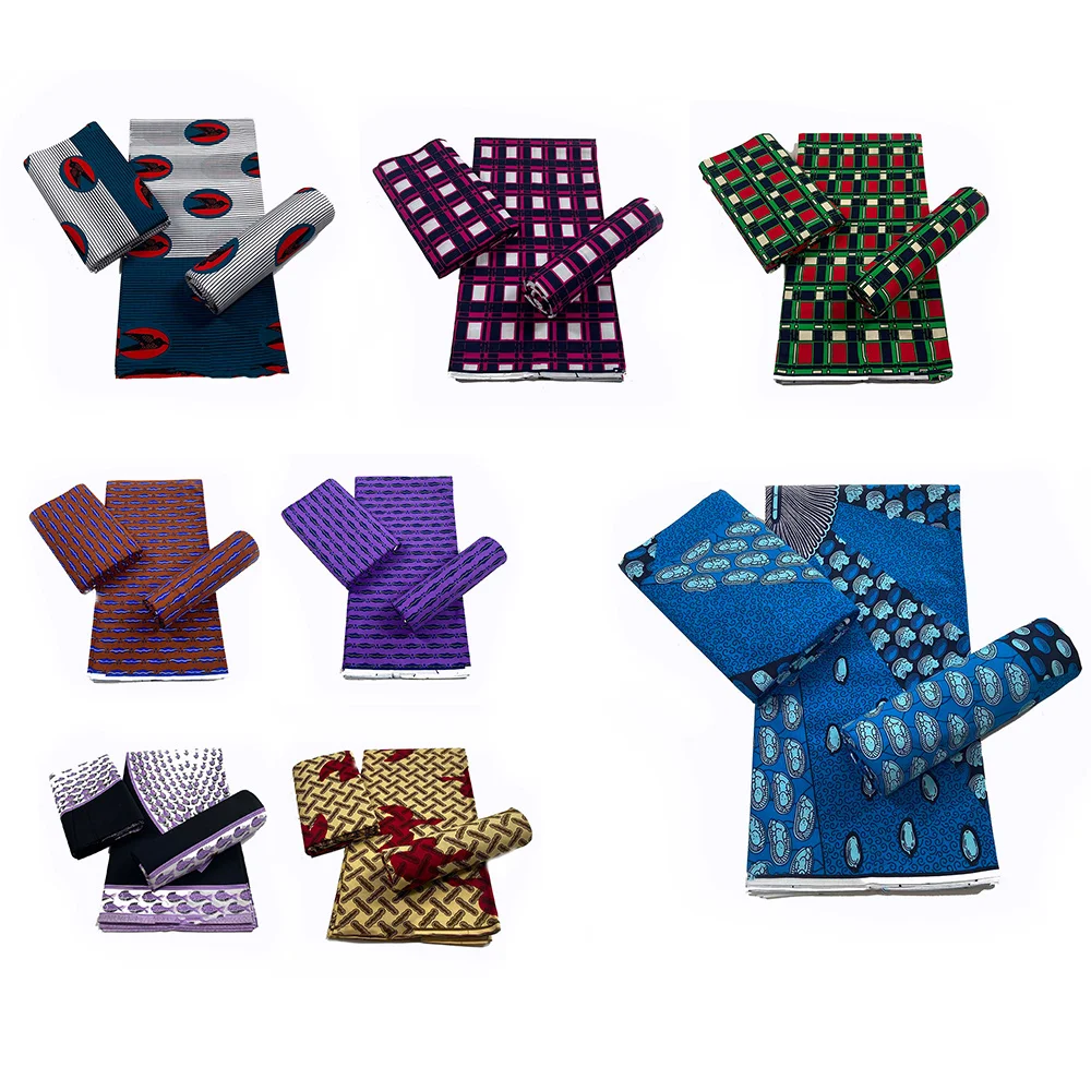 Ankara African Cotton Wax Print Fabric 6 Yards African Wax Print