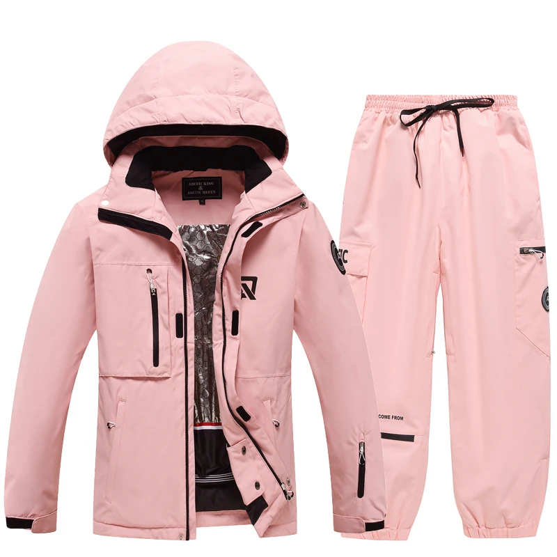 Snow Suit Wear for Men and Women Waterproof Winter Trousers Skiing and Snowboard Overalls Winter Clothing Jacket Pant ski jumpsuit