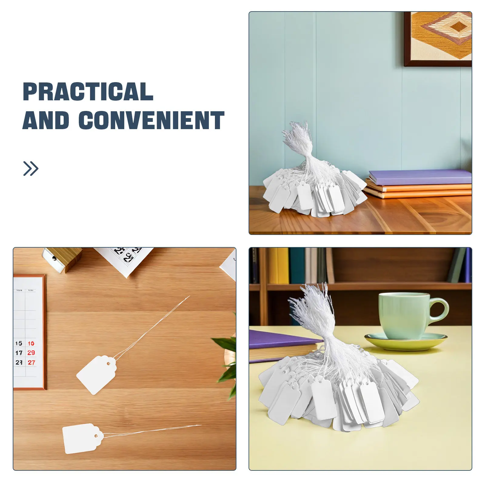 1000Pcs 흰색 가격표 가격표시용 종이 라벨 보석 의류 신발 공예품 마킹 태그 가격표시 가격 라벨