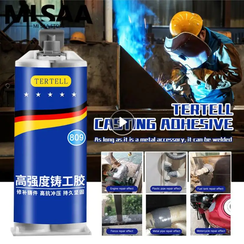 

2 In1 Metal Repair Paste Heat Resistance Cold Weld Repair Adhesive Industrial Casting Agent Tool 50ml/100ml Super Welding Glue