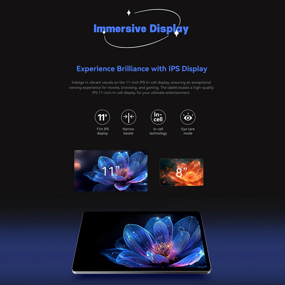 ALLDOCUBE iplay 60 Lite 10.95 Inch Android 14 Octa-core Tablet 13MP Camera 4G LTE 4GB+8GB RAM 128GB ROM 8000mAh Large Battery 5