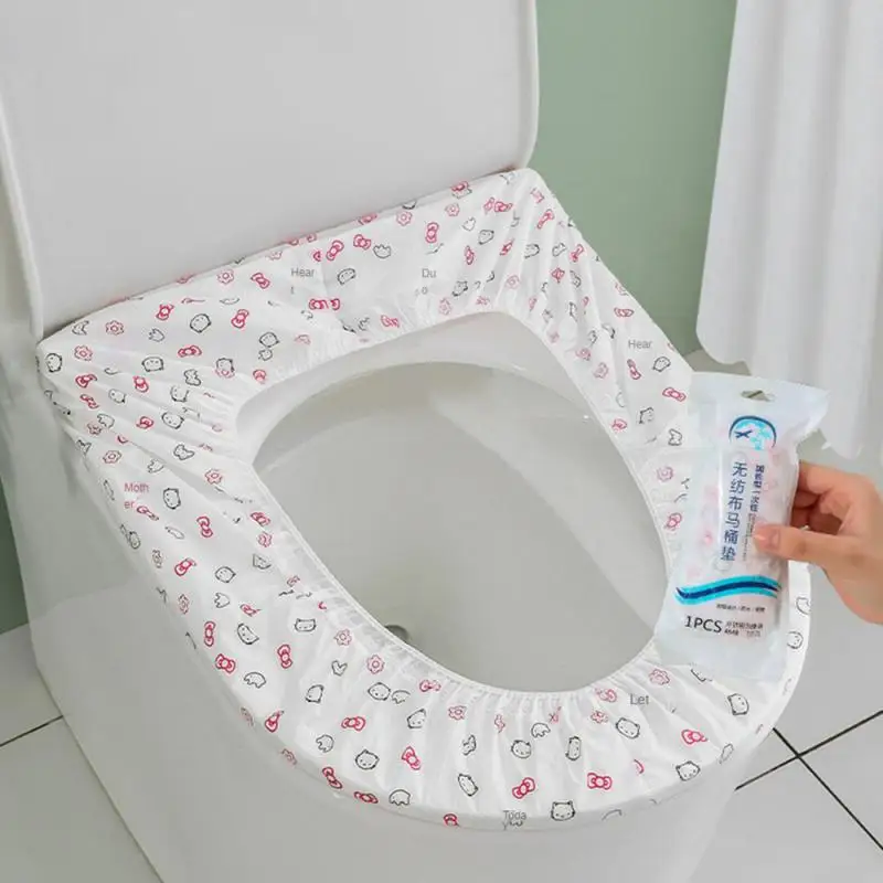 10/30/50PCS Disposable Toilet Seat Cover Cushion Positive And Negative Double-sided Elastic Rubber