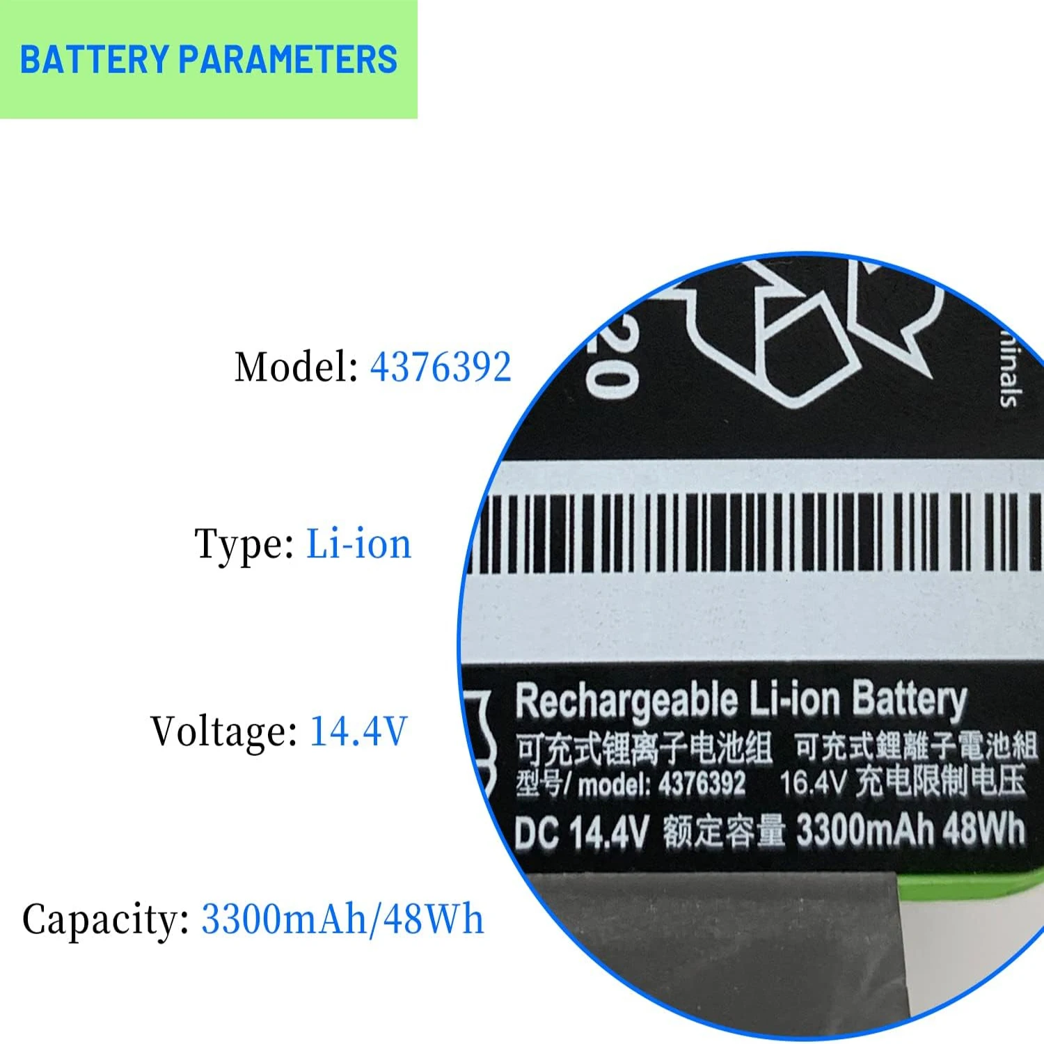 Battery for iRobot Roomba 960 980 965 895 890 860 695 690 680 675 640 614 550 560 580 595 Series 1800LI 2130LI rechargeable battery vacuum cleaner battery battery replacement