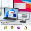 AIXXCO USB Switcher 2 Inputs 4 Outputs USB KVM Switch USB 3.0 Sharing Controller Hub Adapter For Computer Printer Keyboard Mouse 4