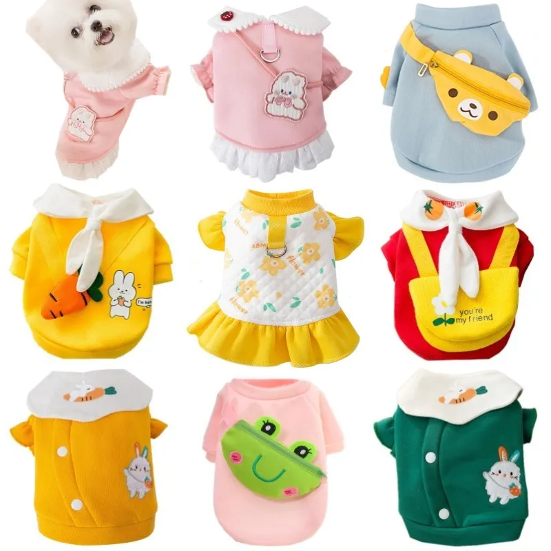 Inverno Caldo Pet Dog Clothes Soft Dog Felpa Con Cappuccio Puppy Outfit Pug Chihuahua Maglione Polo Cat Puppy Coat Dog Dress Dog Costume
