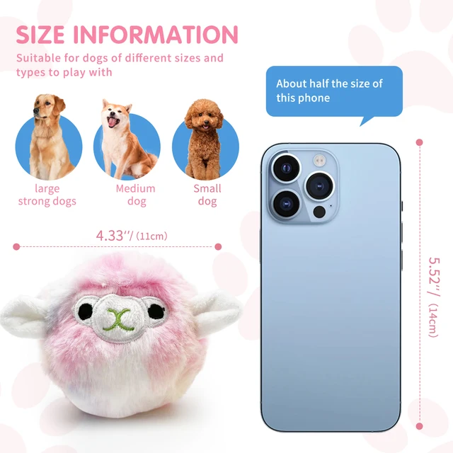 Pet dog toys, plush prickly balls, squeaking sounds, cute alpaca teeth grinding, accompanying various dogs of all sizes 6