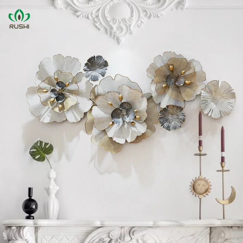 

180CM French furniture wall decoration living room sofa background creative hanging flower wrought iron room decor dream catcher