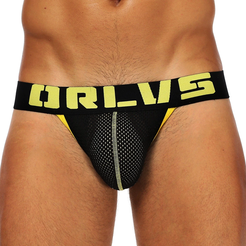 Men's Jockstrap Athletic Supporters Underwear Sexy Mesh Low Rise Breathable Performance Jock Strap G String Thongs Underpants male underwear male lingerie