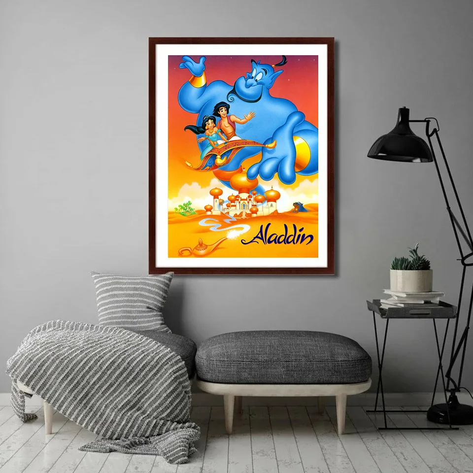 Disney aladdin diamante mosaico lâmpada mágica bordado pintura dos desenhos  animados ponto cruz conjunto na folga frisado presente artesanal -  AliExpress, image size:960x960
