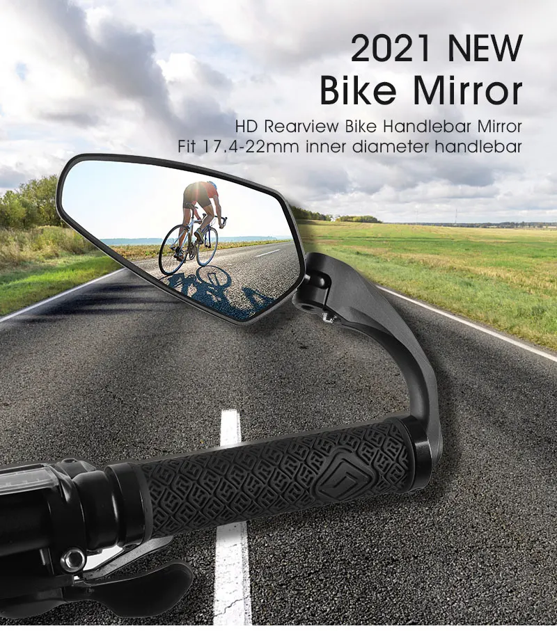 Description Picture 6 of itemWEST BIKING Bike Handlebar Mirror Cycling Rear View Mirror 360 Degree Rotating Rearview Handlebar for Bicycle Mirror