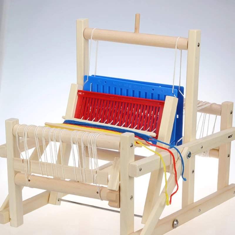 QJH Wooden Multi-Craft Weaving Loom Wool Knitting Machine DIY Handloom  Weaving Machine Children's Intellectual Technology Toys