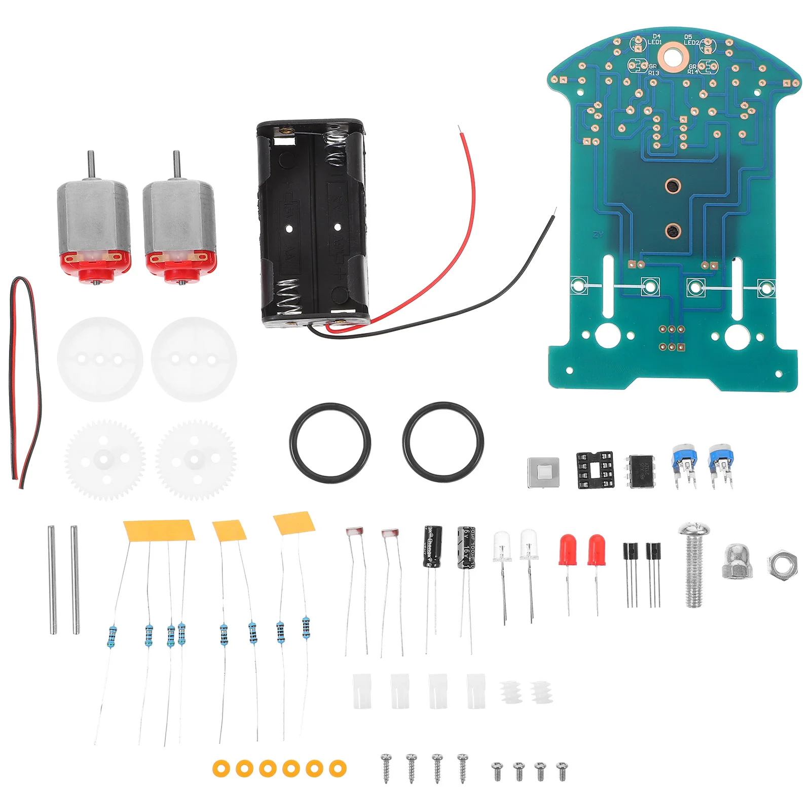 

Experimental Teaching Smart Robot Car Kit Motor Soldering Project DIY Photoresistance