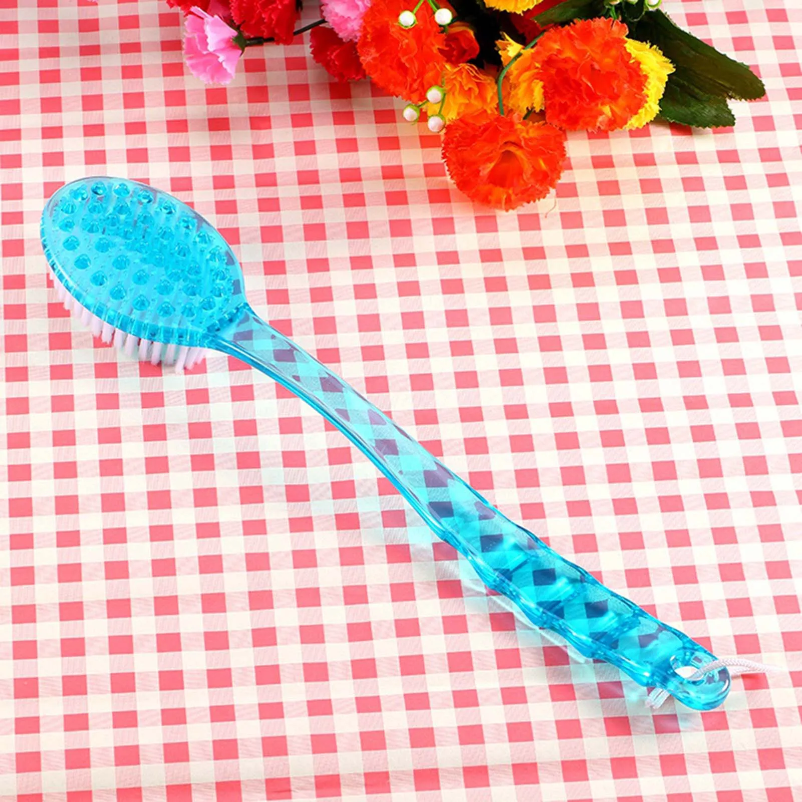 1Pc Long Handle Bath Brush Soft Hair Bath Brush Back Ball Brush Bathroom Body Brushes Mud Back Scrubber Shower Massage Brushes 3