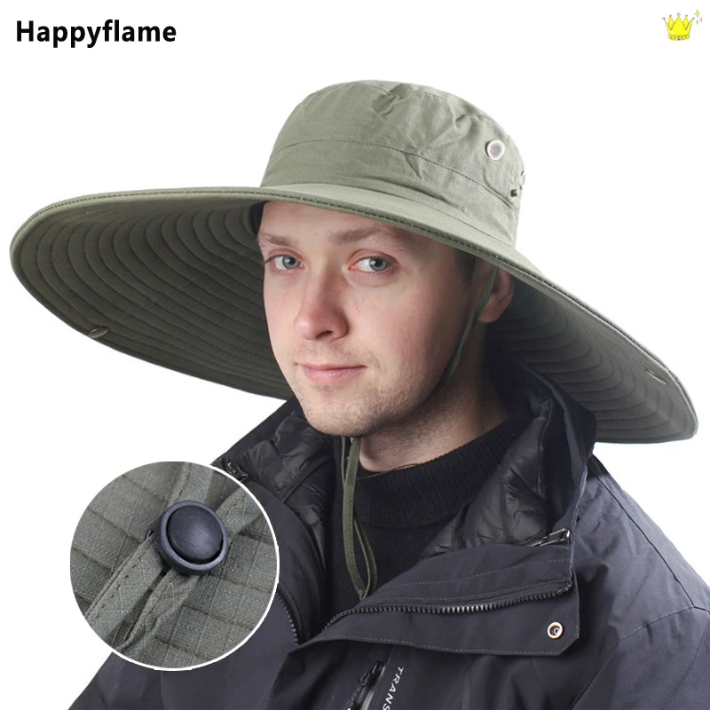 16CM Big Wide Brim Summer Fisherman Hat Fashion Solid Sombreros De Outdoor Hiking Beach Hats Mesh Breathable Anti UV Sun Hat sun hat sun protection hat fisherman hat