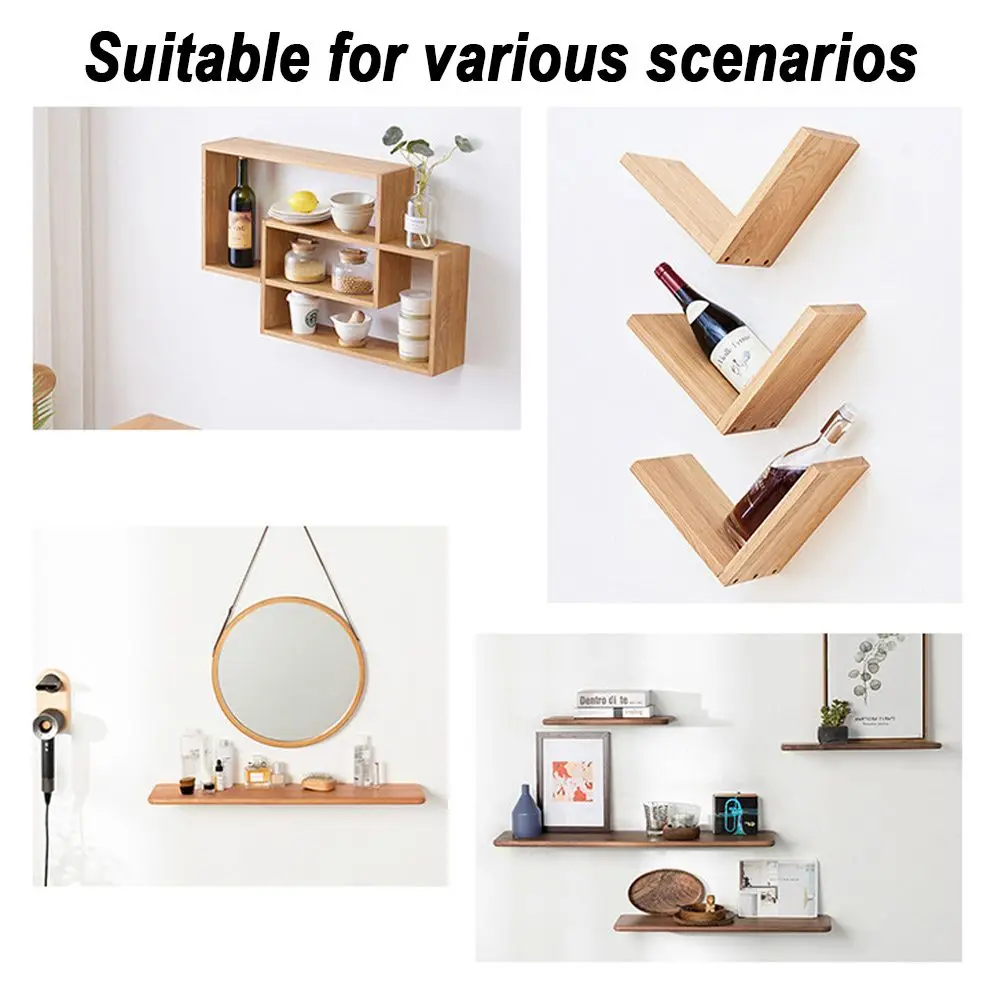 T Shape Metal Shelf Brackets Concealed Brackets Floating Hidden Wall Shelf Supports Screw Mounting Plate High Quality