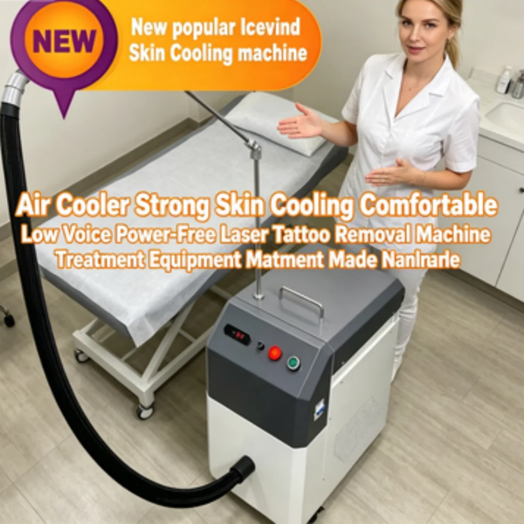 Enfriador de Aire Potente para Enfriamiento de la Piel, Cómodo, Silencioso, Sin Electricidad, Equipo de Tratamiento para Eliminación de Tatuajes con Láser, Fabricado en China Continental
