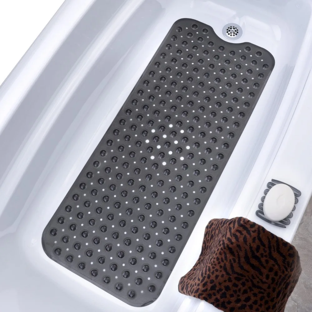 non-slip bathtub mat shower mat  with drain holes and suction cups machine washable household bathroom shower carpet bathroom 5