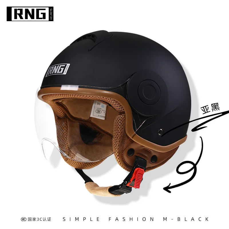 

2023 Motorcycle Helmet Double Lens Casco Moto Open Face Scooter Helmet Motorbike Racing Helmet Vintage Helmet for Men and Women