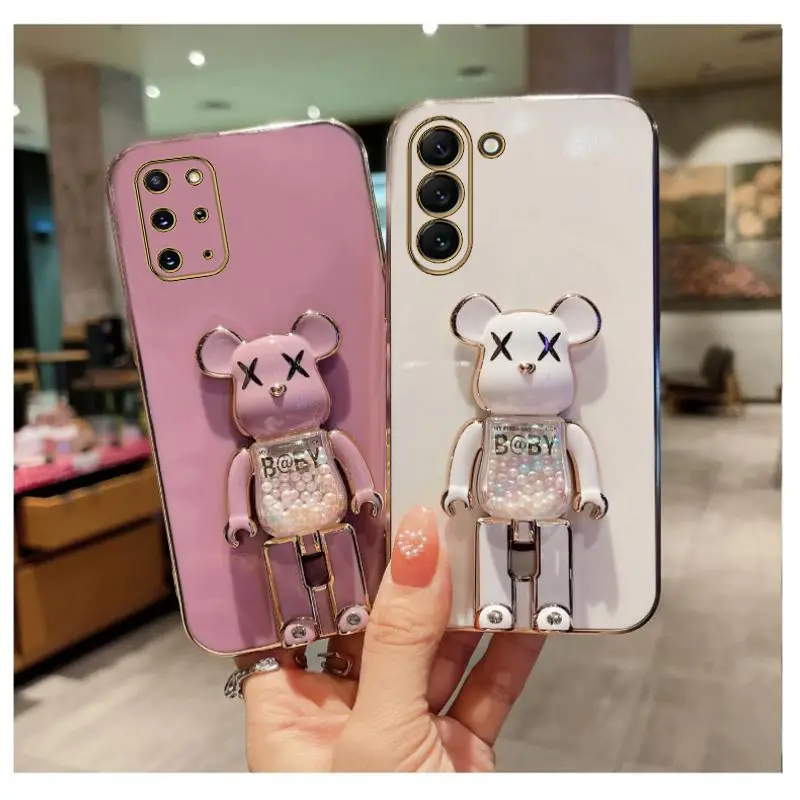 Custodia Per Telefono Quicksand Bear Per Samsung Galaxy S23 S21 S20 Ultra S22 S10 Note 10 20 23 Plus Ultra S20 S21 Fe Stand Cover