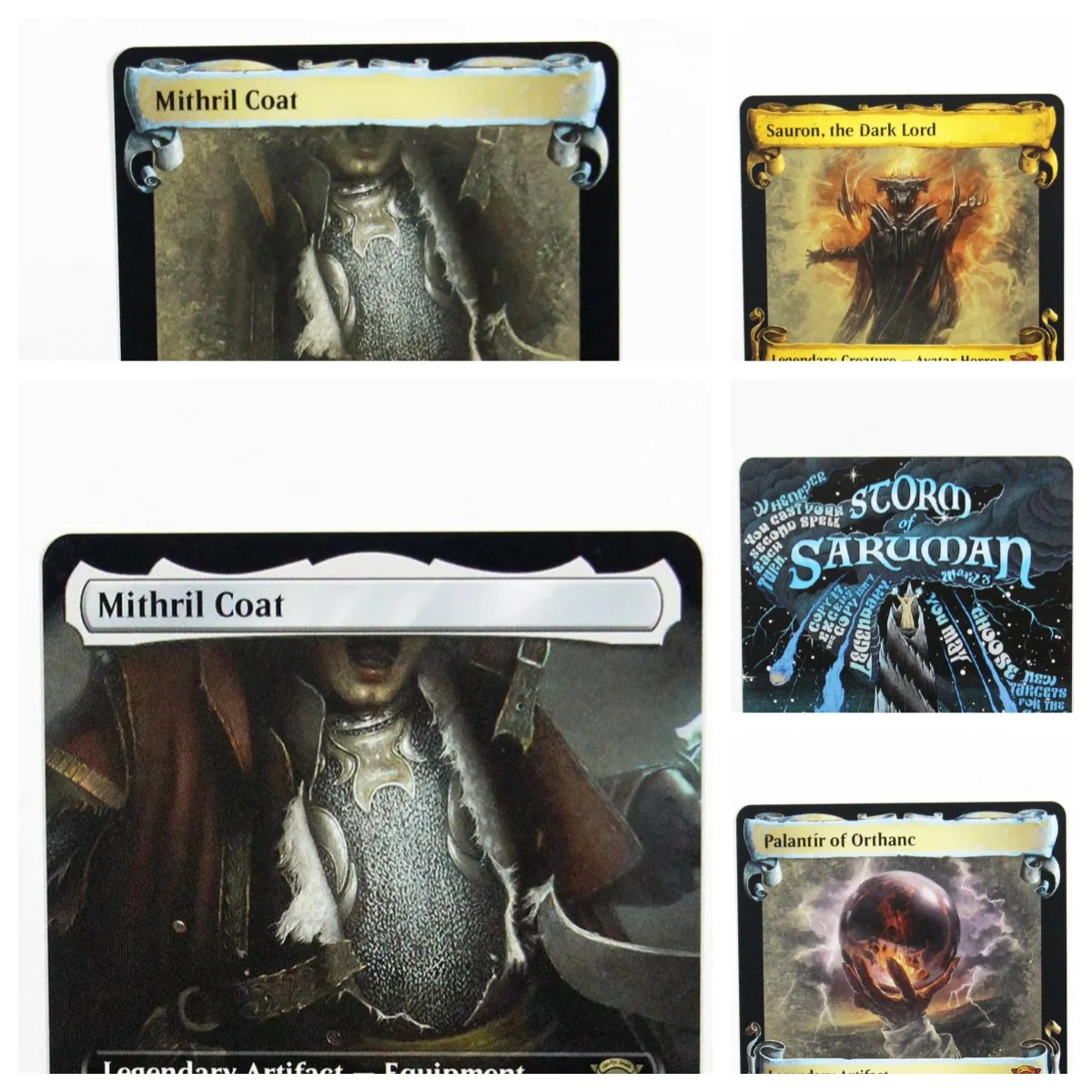 LTR holo TCG Magical Proxy Cards Game Quality Proxy Mithril Coat Storm Sauron Gathering Board Playing Game Trading Cards board games game cards collectible cards