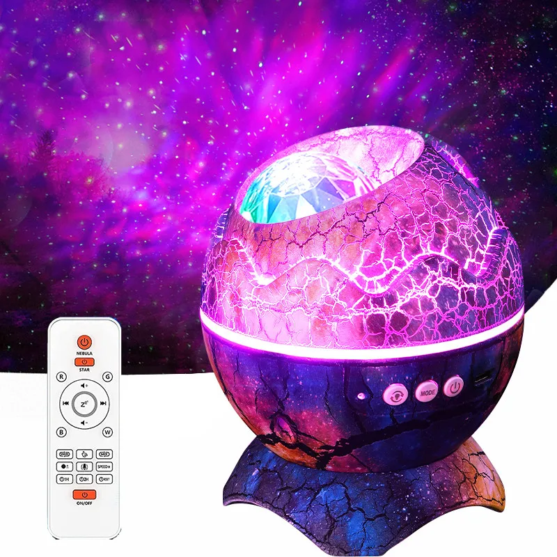 

Star Galaxy Projector Lamp LED Dragon Egg Night Lights Remote Bluetooth Speaker Kids Room Decoration Disco Light Gifts