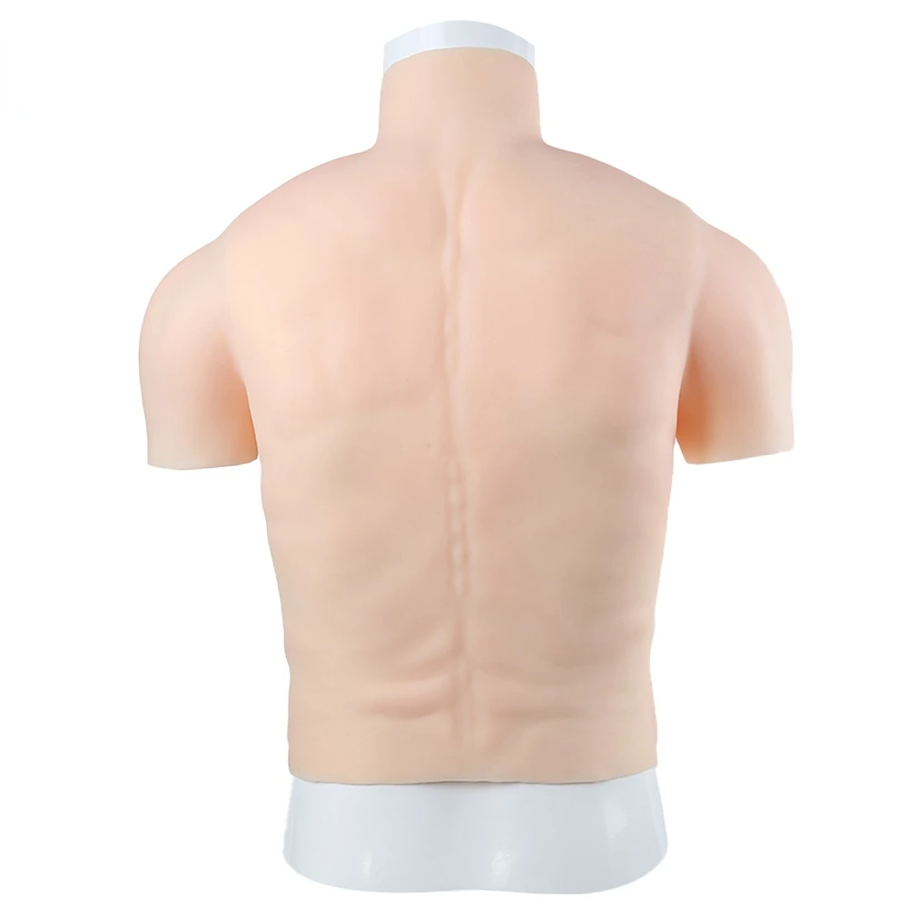 Silicone Realistic Simulation Muscle Fake Belly Muscle High Quality Artificial Men's Chest Crossdresser Macho Cosplay