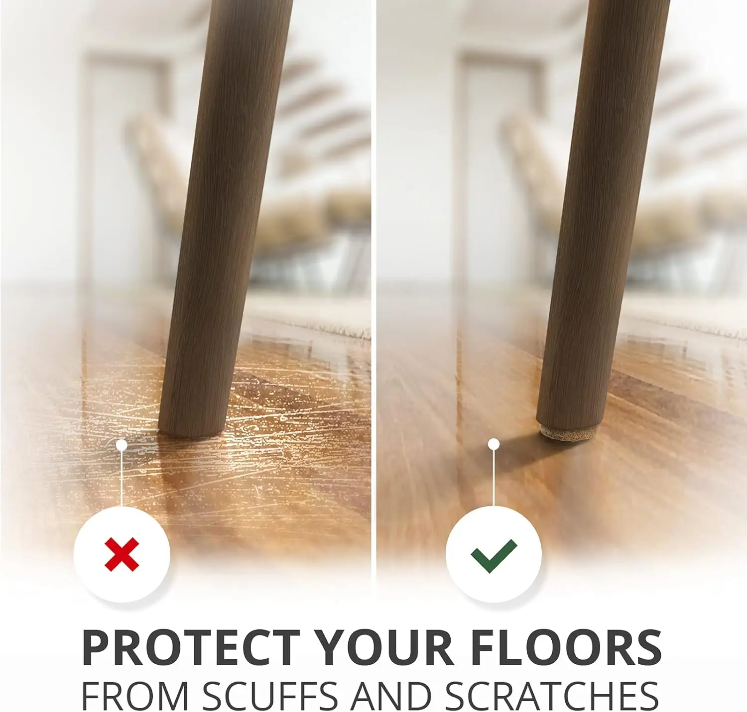 Self-Adhesive Non-Slip Furniture Felt Pads