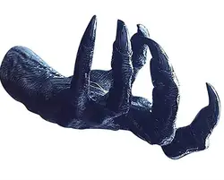 Gothic Witch's Hand Resin Ornament - Aesthetic Wall Art & Decorative Key Hanger (Black)