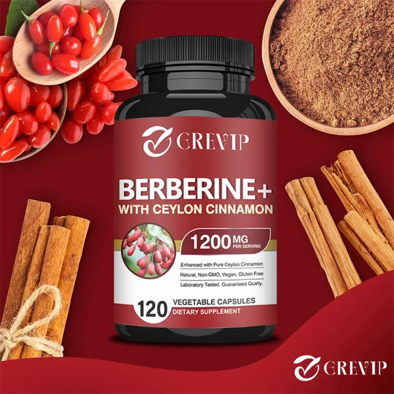 Berberine Capsules Berberine HCl 1200 mg Supports Detoxification and Digestive Health
