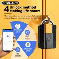 IP67 TTLock Bluetooth APP Smart Padlock Fingerprint Lock Keyless Mini Bag with Aleax Google Home Electronic Door Lock - Image 3
