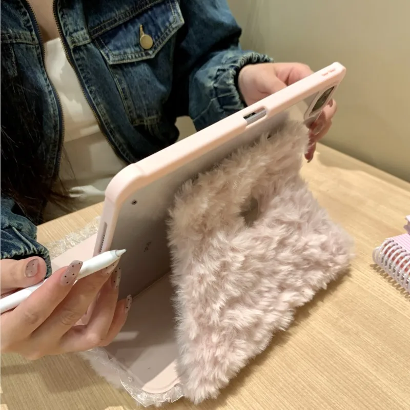 Cute Rabbit Plush Handmade iPad Case