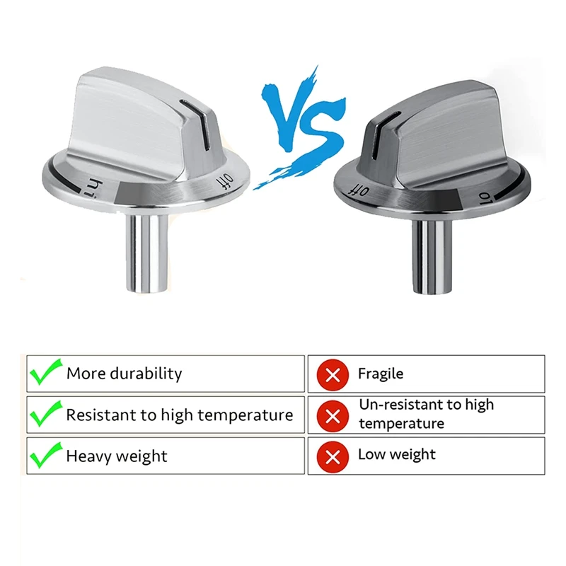 Upgrade 5304525746 Long Stem Stove Knobs Replacements Compatible with Gas Stove Range Oven Knobs 1 PCS