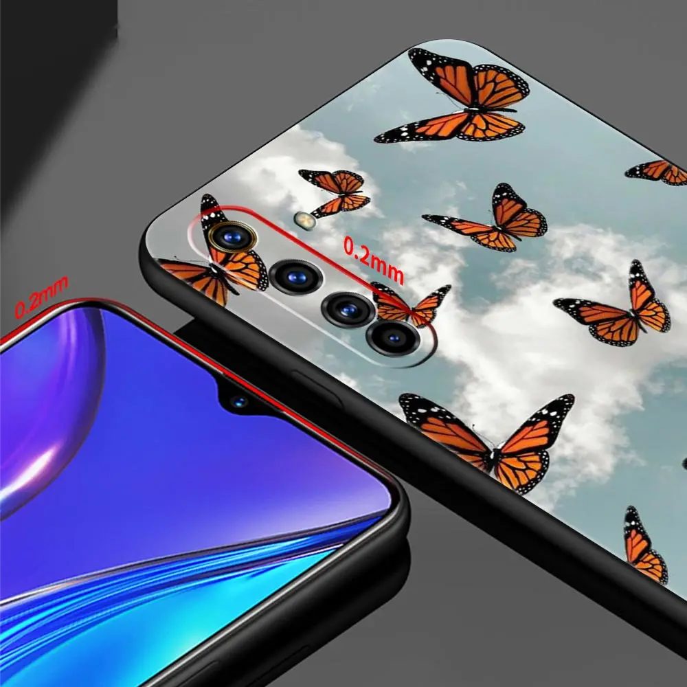 Butterfly Soft Silicone Black Phone Case Cover