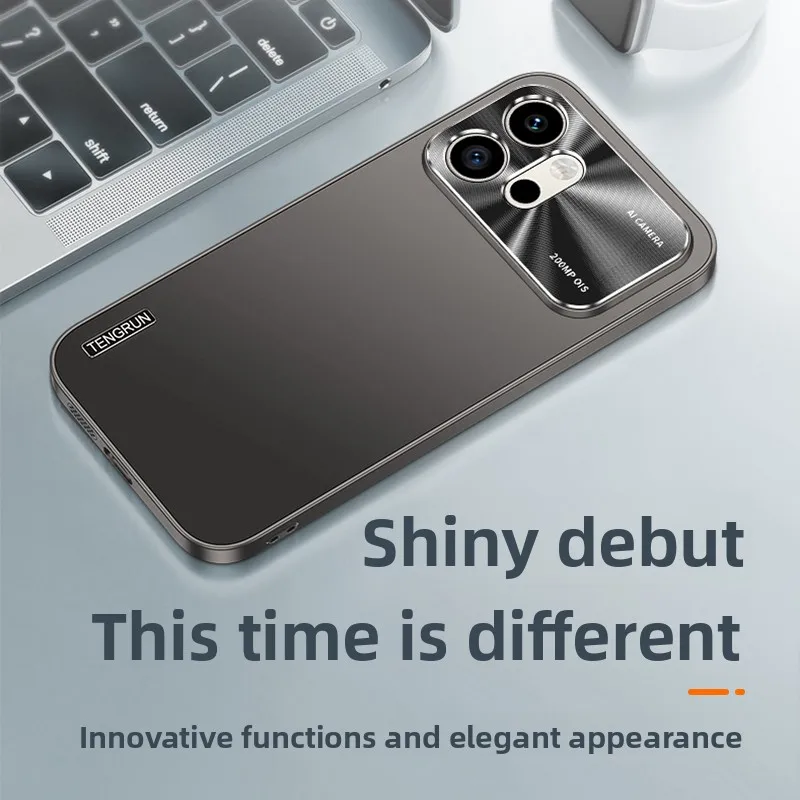 Ultra-Thin Frosted Lens Shockproof Bumper Case - Full Coverage, Anti-Drop Protection