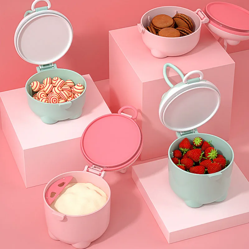 Cartoon Milk Powder Box Portable Food Storage Box For Infant Toddle Snacks