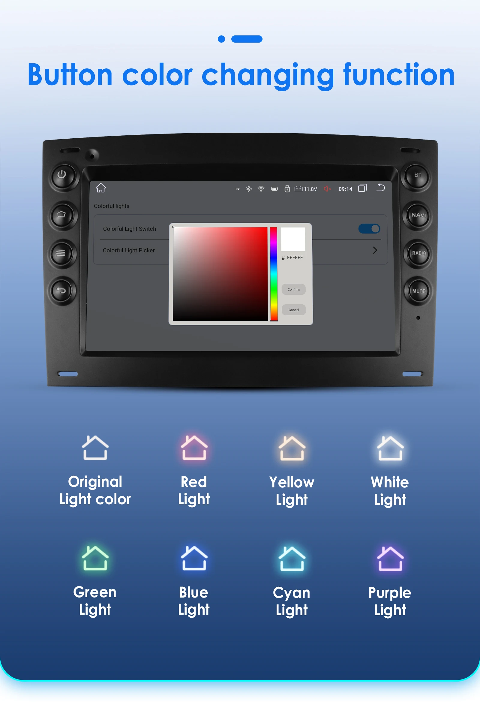 Autoradio Android 14 für Renault Megane 2 2002–2009 Autoradio Multimedia Player Auto Carplay 2DIN Autoradio Intelligenter Bildschirm – Detail 19