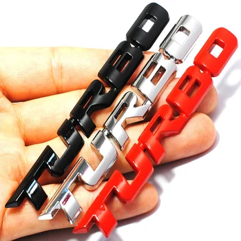 9.7*1.1 cm Car Styling Car Turbo Boost Loading Boosting 3D Metal Chrome Zinc Alloy 3D Emblem Badge Sticker Decal Auto Accessory 1