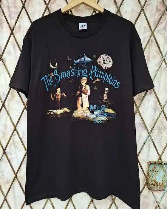 Vintage Smashing Pumpkins Mellon Collie Tour Tshirt Unisex In Cotone Kh1053