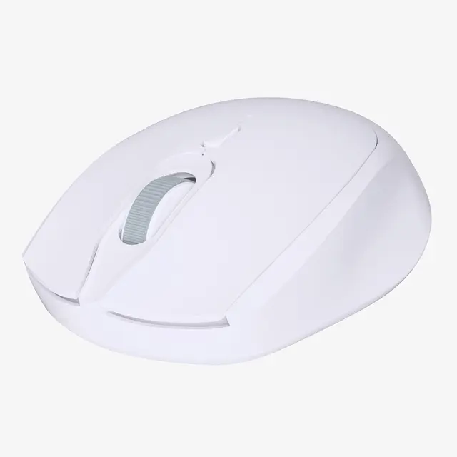 Portable Computer Mouse 2 4G with USB Receiver Noiseless Wireless Mouse for PC Tablet Laptop White