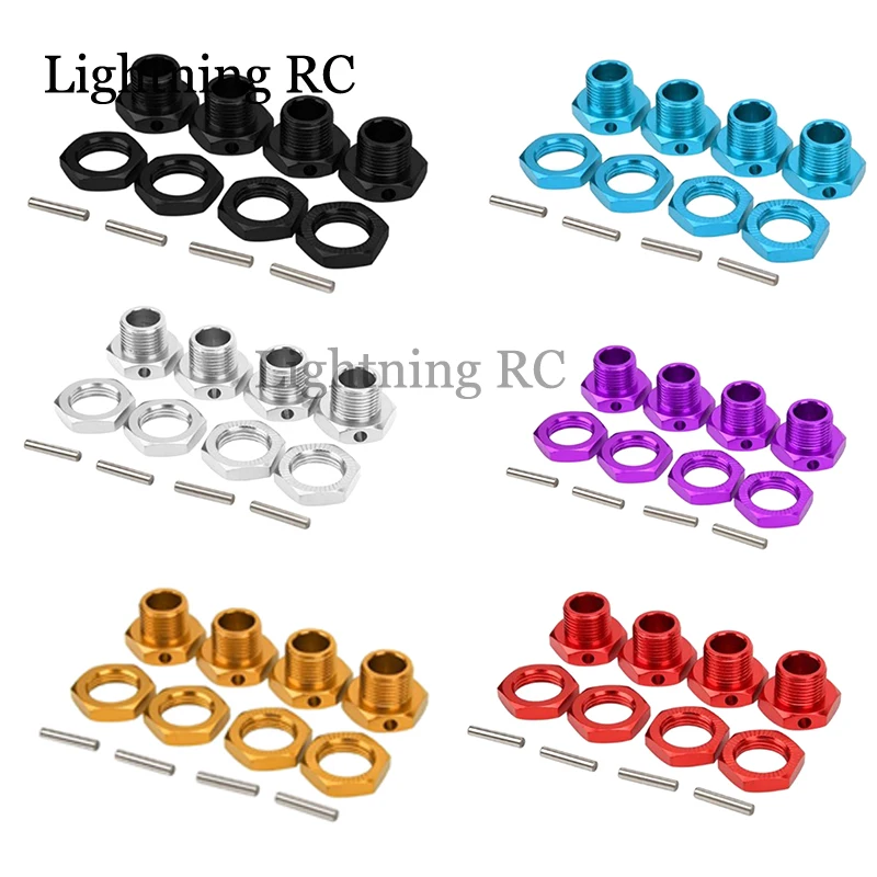 

4PCS/Set RC Car 17mm Aluminum Alloy Wheel Hex Hubs Nut Pin 81011 For 1/8 HSP RC Crawler Car Parts 94762 94081
